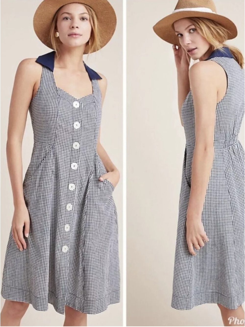 Anthropologie Camelia Gingham Dress Women’s Size 4